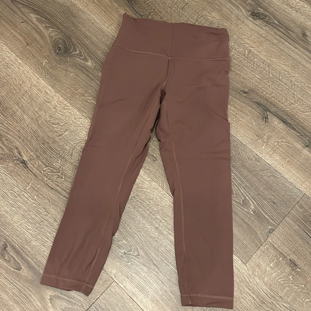 Lululemon High Rise Wunder Train Legging Size 8 Mauve/Rosey Tan Color 21”